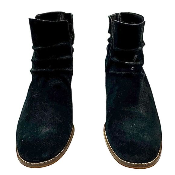 Cole Haan Alayna Black Suede Bootie Slouch Western Flair Size 9.5 M Pre-Owned - Picture 5 of 8